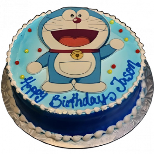 Doraemon Birthday Cake - Decorated Cake by Guilt Desserts - CakesDecor