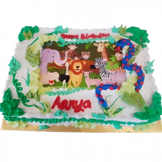 Jungle Photo Cake online delivery in Noida, Delhi, NCR, Gurgaon