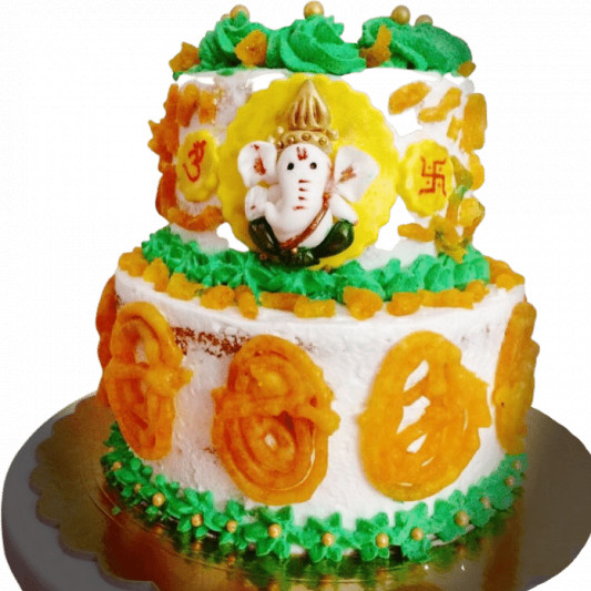 2 Tier Cake for Ganesh Chaturthi  online delivery in Noida, Delhi, NCR, Gurgaon