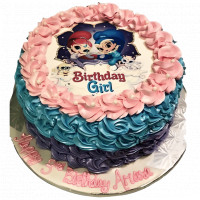 Shimmer and Shine Rosette Photo Cake online delivery in Noida, Delhi, NCR,
                    Gurgaon