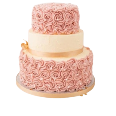 Rose Pink Floral Cake - 3 Tier Cake online delivery in Noida, Delhi, NCR,
                    Gurgaon