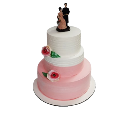 Classy Wedding Cake - 3 Tier Cake online delivery in Noida, Delhi, NCR,
                    Gurgaon