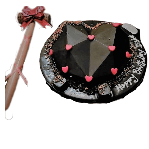Black Heart Pinata Cake  online delivery in Noida, Delhi, NCR,
                    Gurgaon