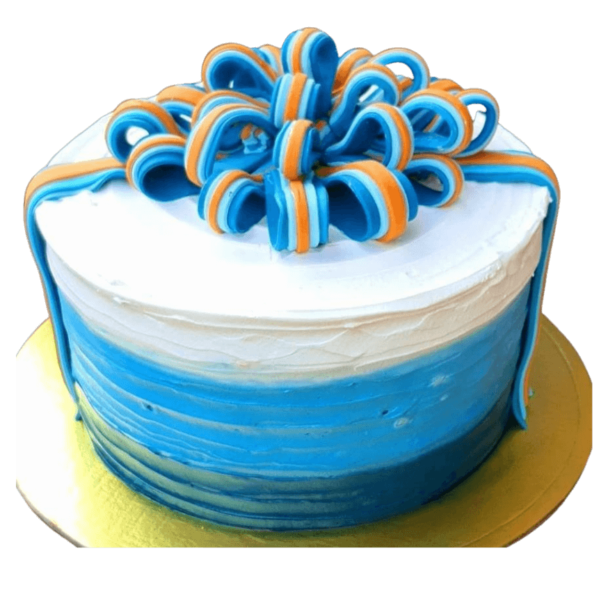 Present Cake With Bow  online delivery in Noida, Delhi, NCR,
                    Gurgaon