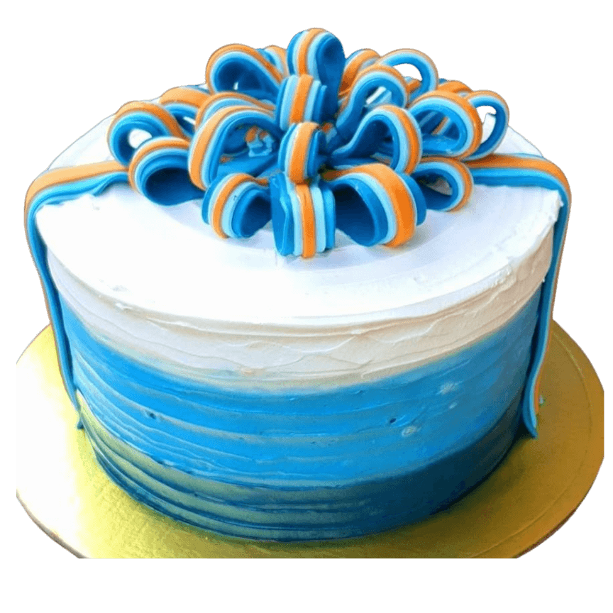 Present Cake With Bow  online delivery in Noida, Delhi, NCR, Gurgaon