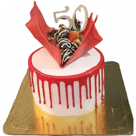 Golden Jubilee Cake online delivery in Noida, Delhi, NCR, Gurgaon