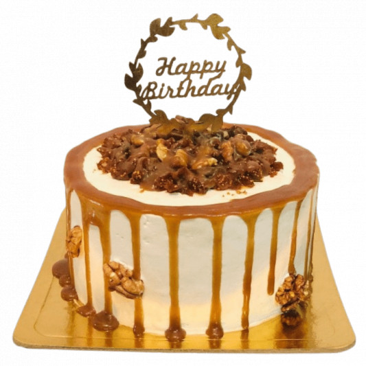 Fig and Walnut Cake with Toffee Sauce  online delivery in Noida, Delhi, NCR, Gurgaon