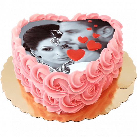 Heart Shape Photo Cake online delivery in Noida, Delhi, NCR, Gurgaon