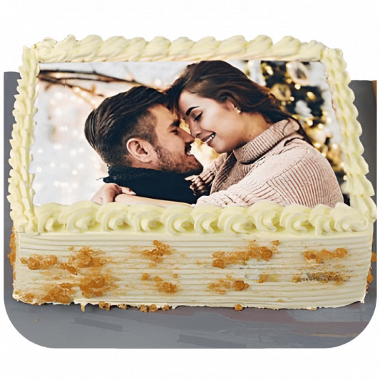 Butterscotch Rectangle Photo Cake online delivery in Noida, Delhi, NCR, Gurgaon