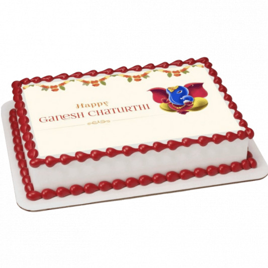 Happy Ganesh Chaturthi Cake online delivery in Noida, Delhi, NCR, Gurgaon