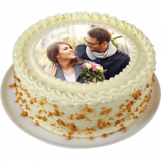 Butterscotch Photo Cake online delivery in Noida, Delhi, NCR, Gurgaon