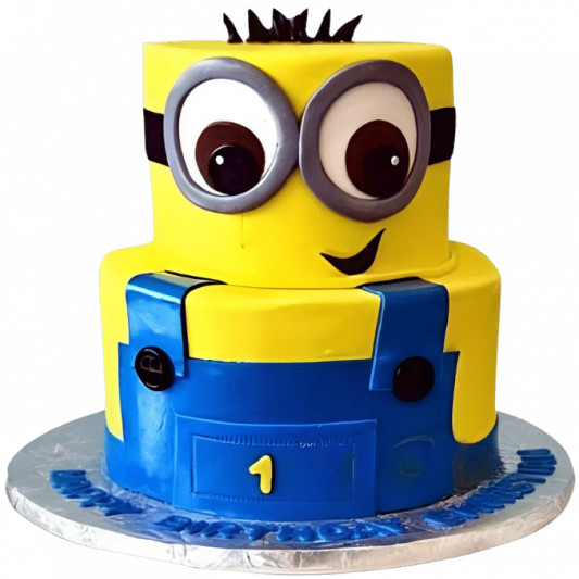  2 Tier Minion Cake online delivery in Noida, Delhi, NCR, Gurgaon