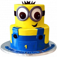  2 Tier Minion Cake online delivery in Noida, Delhi, NCR,
                    Gurgaon