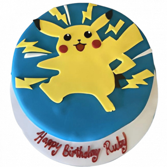 Pikachu Pokemon Fondant Cake online delivery in Noida, Delhi, NCR, Gurgaon