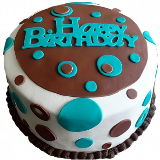 Blue Choco Polka Dots Cake online delivery in Noida, Delhi, NCR, Gurgaon