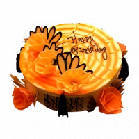 Beautiful Flowers Mango cake online delivery in Noida, Delhi, NCR,
                    Gurgaon