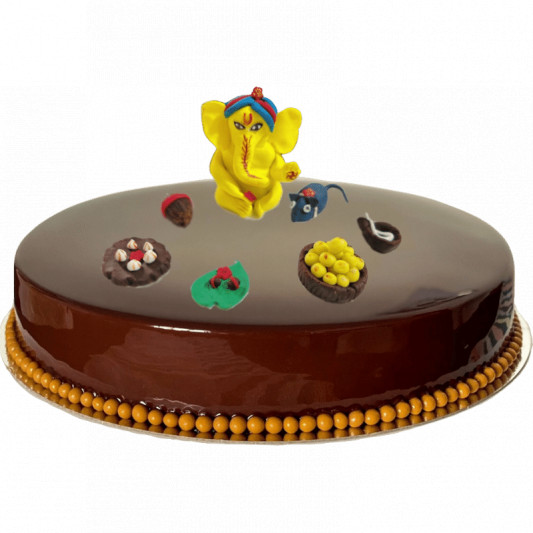 Ganesh Chaturthi Semi Fondant Cake online delivery in Noida, Delhi, NCR, Gurgaon