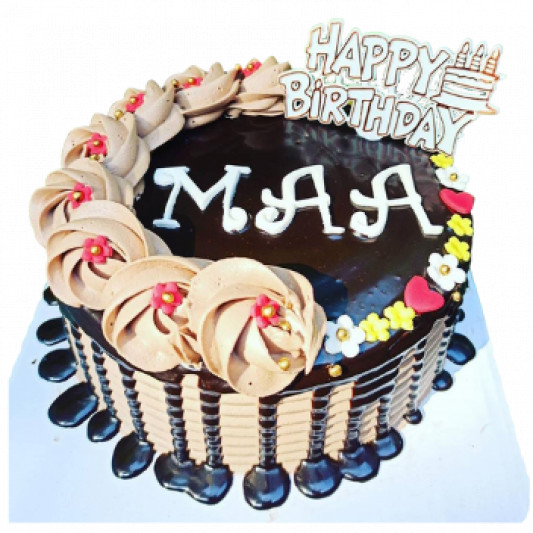 Simple Design  Birthday Cake for Maa online delivery in Noida, Delhi, NCR, Gurgaon