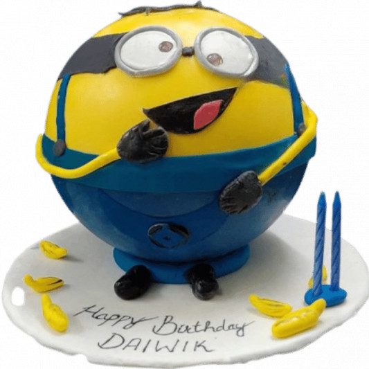 Cute Minions Pinata Cake online delivery in Noida, Delhi, NCR, Gurgaon