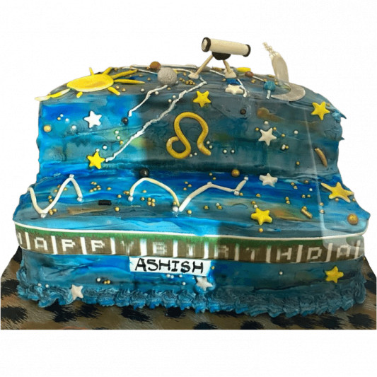  Leo Astronomy Nerd Cake online delivery in Noida, Delhi, NCR, Gurgaon