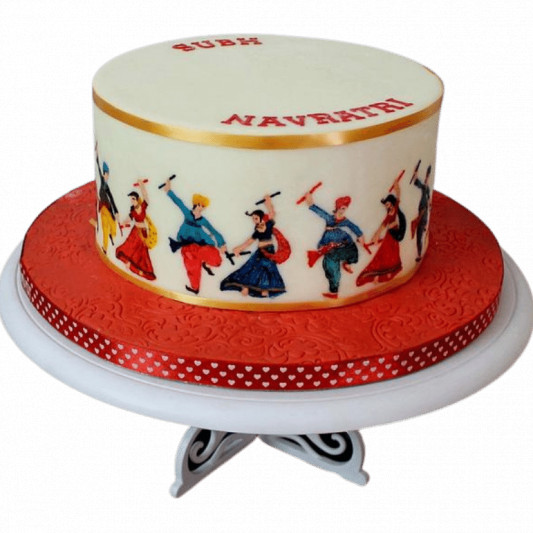 Hand Painted Subh Navratri Cake online delivery in Noida, Delhi, NCR, Gurgaon