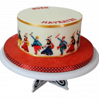 Hand Painted Subh Navratri Cake online delivery in Noida, Delhi, NCR,
                    Gurgaon