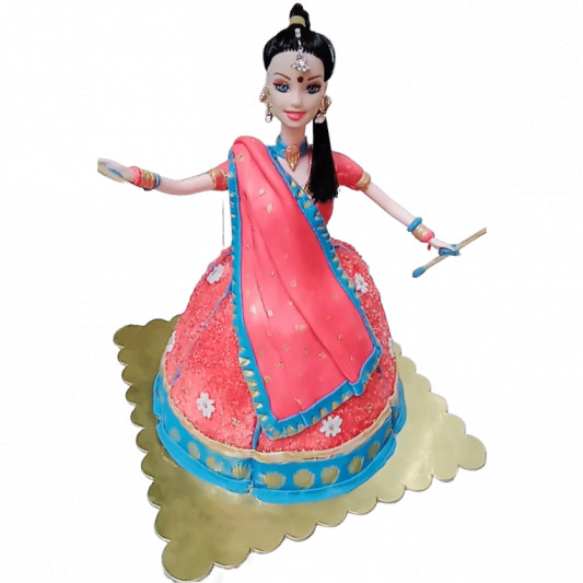 Dandiya Theme Doll Cake online delivery in Noida, Delhi, NCR, Gurgaon