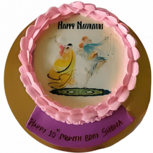 Eggless Festive Theme Dasara  Navratri Photo Cake by CakeZone  Gift  Regular Cakes Online  Buy Now