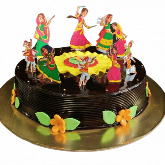 Order Garba Theme Cake Online  FaridabadCake
