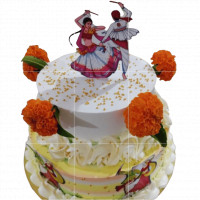 Designer Cake with Garba Theme online delivery in Noida, Delhi, NCR,
                    Gurgaon