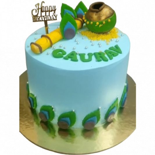 Krishna Theme Cake for Birthday online delivery in Noida, Delhi, NCR, Gurgaon