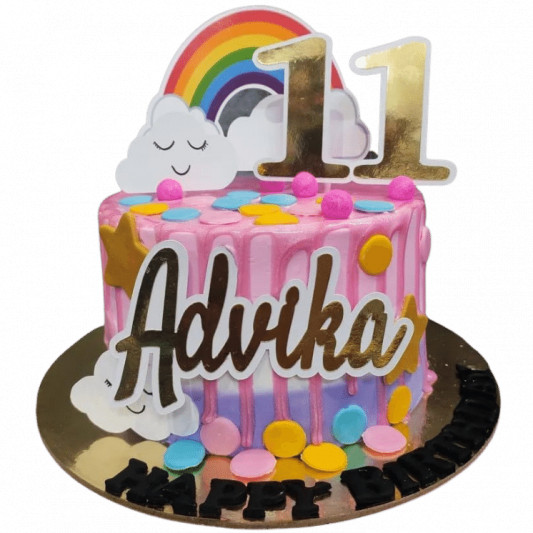 Rainbow Theme Topper Cake online delivery in Noida, Delhi, NCR, Gurgaon