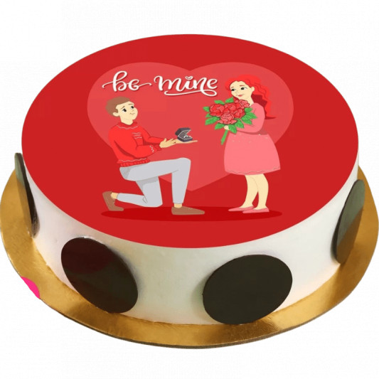 Be Mine Pineapple Photo Cake online delivery in Noida, Delhi, NCR, Gurgaon