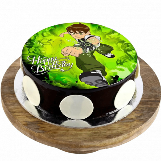 Ben Ten Chocolate Photo Cake online delivery in Noida, Delhi, NCR, Gurgaon