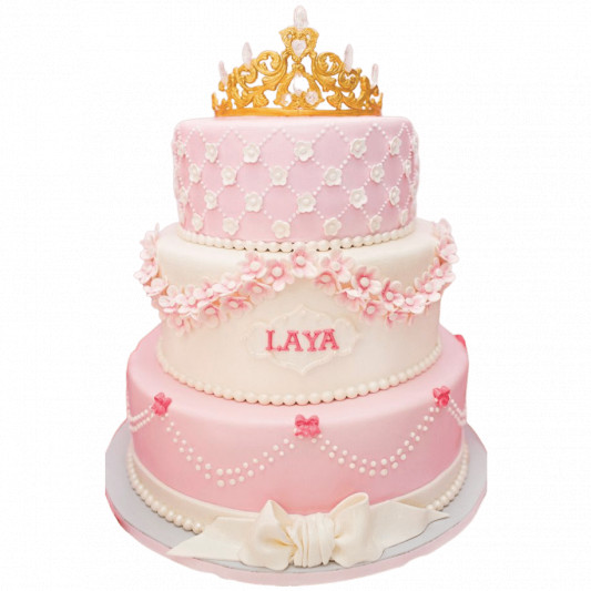 Round Princess Cake, For Birthday Parties, Packaging Type: Carton Box