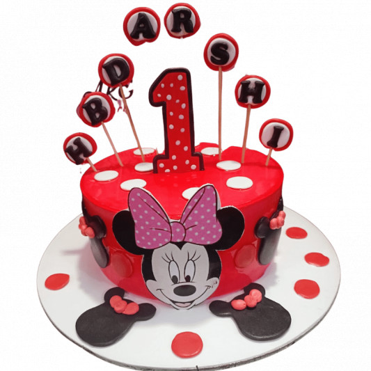 Minnie Mouse Theme Cake online delivery in Noida, Delhi, NCR, Gurgaon