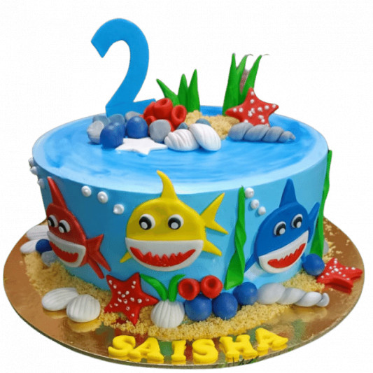 Ocean Theme 2nd Birthday Cake online delivery in Noida, Delhi, NCR, Gurgaon