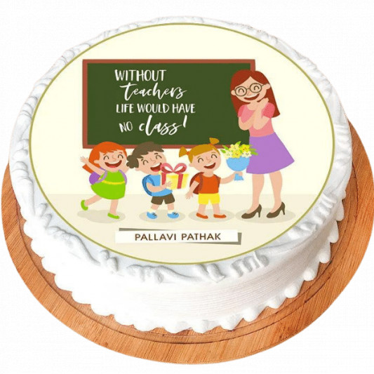 Students with Teacher Photo Cake online delivery in Noida, Delhi, NCR, Gurgaon