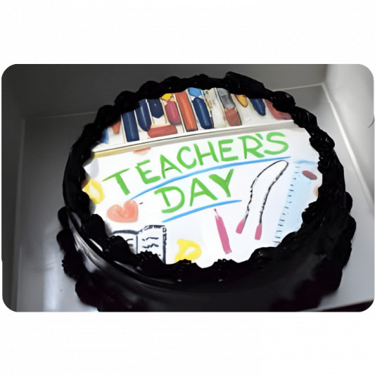 Simple Teacher's Dayr Photo Cake online delivery in Noida, Delhi, NCR, Gurgaon