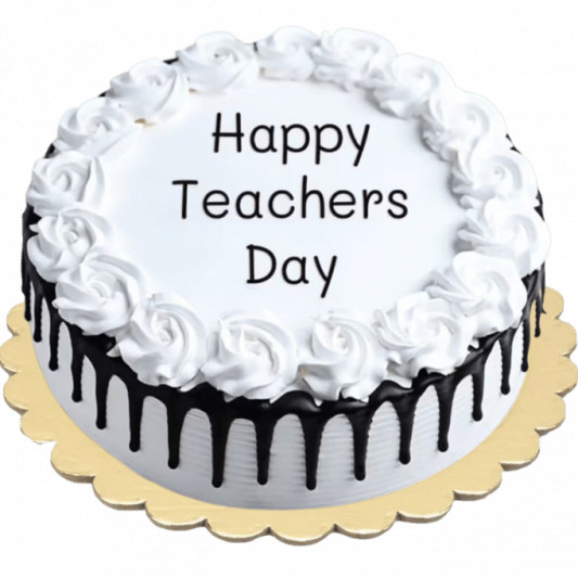 Teachers Day White Cake online delivery in Noida, Delhi, NCR, Gurgaon