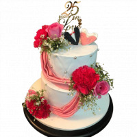 Silver Jubilee Wedding Anniversary Cake online delivery in Noida, Delhi, NCR,
                    Gurgaon