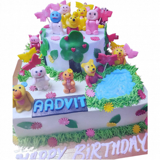 Winnie The Pooh and Friends Theme Cake online delivery in Noida, Delhi, NCR, Gurgaon