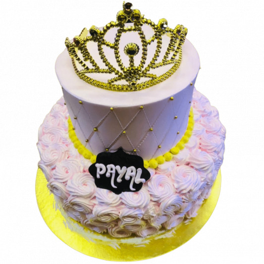  Pearl Crown Birthday Cake online delivery in Noida, Delhi, NCR, Gurgaon