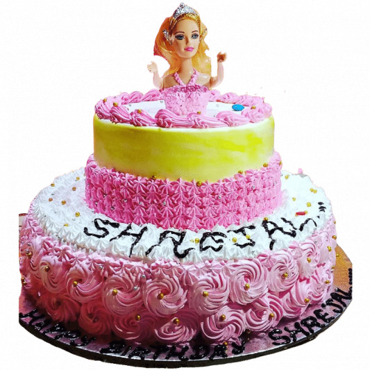 Barbie Doll Topper Designer Cake online delivery in Noida, Delhi, NCR, Gurgaon