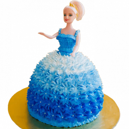 Blue Princess Barbie Cake online delivery in Noida, Delhi, NCR, Gurgaon