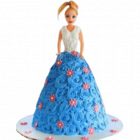 Barbie Doll Cream Cake  online delivery in Noida, Delhi, NCR,
                    Gurgaon
