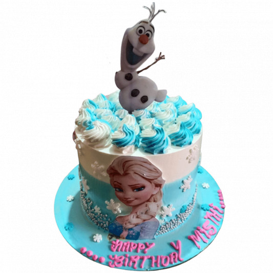 Olaf and Frozen Princess Elsa Theme Cake online delivery in Noida, Delhi, NCR, Gurgaon