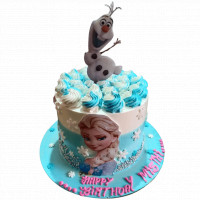 Olaf and Frozen Princess Elsa Theme Cake online delivery in Noida, Delhi, NCR,
                    Gurgaon