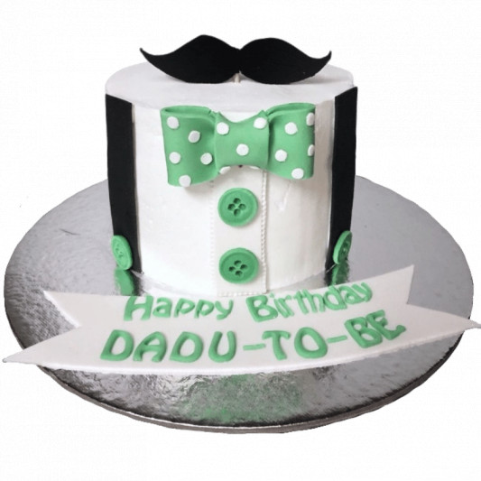 Mustache and Bow Cake for Dadu online delivery in Noida, Delhi, NCR, Gurgaon