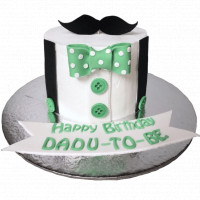 Mustache and Bow Cake for Dadu online delivery in Noida, Delhi, NCR,
                    Gurgaon